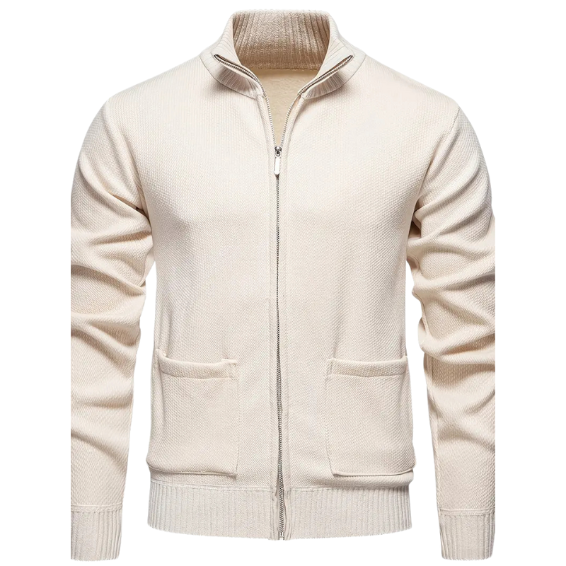 Men's Stand Collar Knit Cardigan