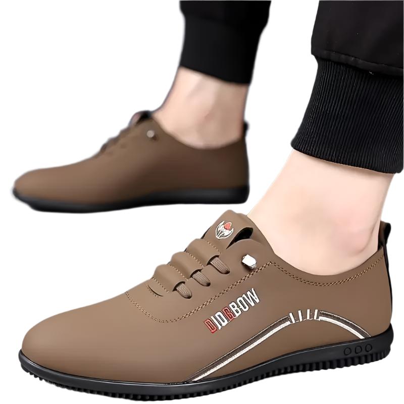 Men's Lace-Up Leather Sports Sneakers